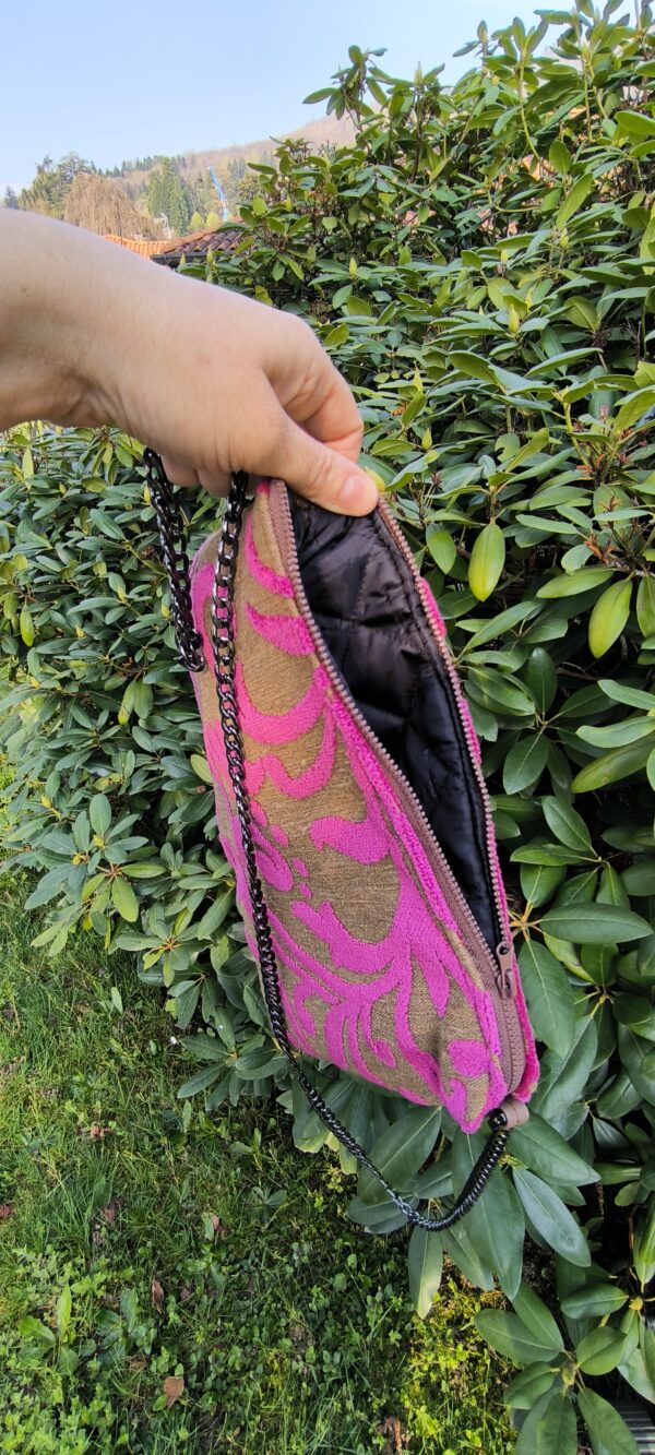 Pochette marrone e fucsia - immagine 4