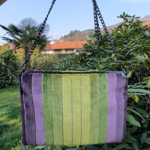 Pochette verde/viola